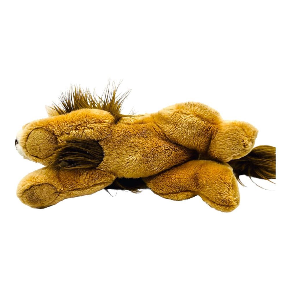 Aurora World Realistic Lion Bean Bag Male Full Furry Mane Plush 12in Stuffed Toy - Picture 6 of 13